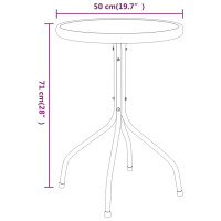 Produktbild för Trädgårdsbord Ø50x71 cm stål antracit