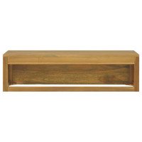 Produktbild för Väggmonterat badrumsskåp 110x45x30 cm massiv teak