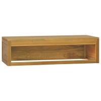 Produktbild för Väggmonterat badrumsskåp 110x45x30 cm massiv teak