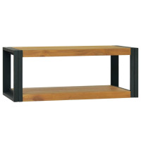 Produktbild för Väggmonterat badrumsskåp 90x45x35 cm massiv teak