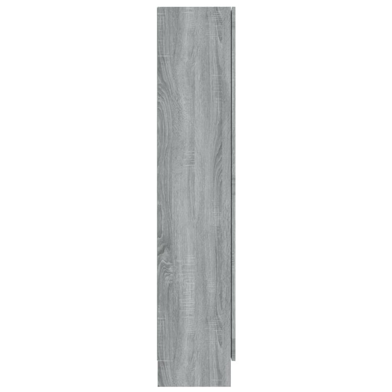 Produktbild för Vitrinskåp grå sonoma 82,5x30,5x150 cm konstruerat trä