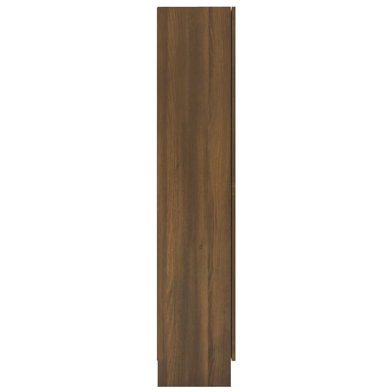 Produktbild för Vitrinskåp brun ek 82,5x30,5x150 cm konstruerat trä