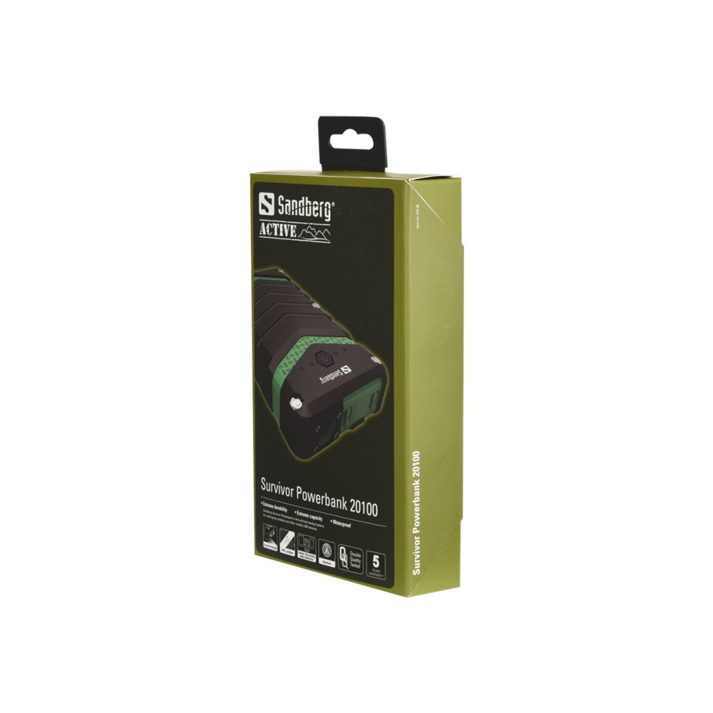 Produktbild för Sandberg Survivor Powerbank 20100 power bank - Li-Ion - USB