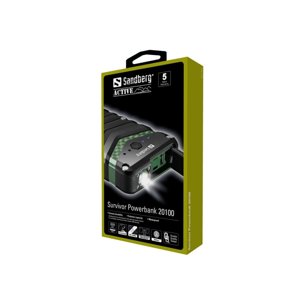 Produktbild för Sandberg Survivor Powerbank 20100 power bank - Li-Ion - USB