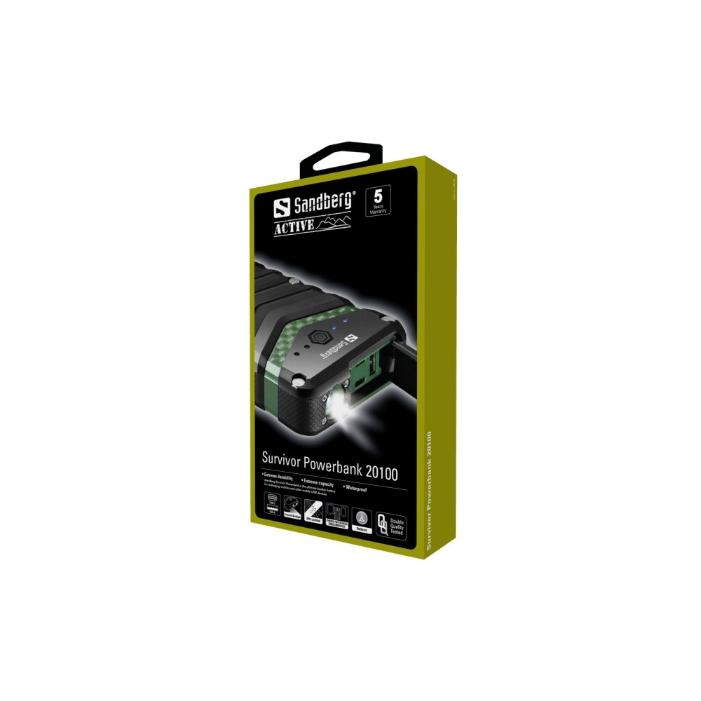 Produktbild för Sandberg Survivor Powerbank 20100 power bank - Li-Ion - USB
