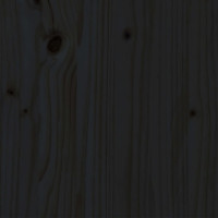 Produktbild för Sängram svart massivt trä 120x200 cm