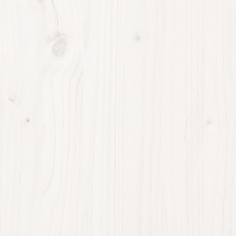 Produktbild för Sängram vit massivt trä 180x200 cm