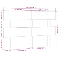 Produktbild för Sänggavel honungsbrun 184x3x81 cm massiv furu