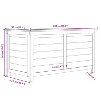 Produktbild för Dynbox för trädgården brun 100x50x56 cm massivt granträ