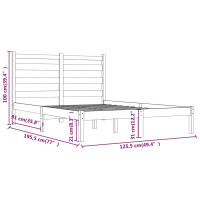 Produktbild för Sängram massiv furu 120x190 cm
