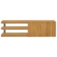 Produktbild för Väggmonterat badrumsskåp 110x40x30 cm massiv teak