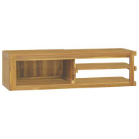 Produktbild för Väggmonterat badrumsskåp 110x40x30 cm massiv teak