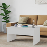 Produktbild för Soffbord vit 80x50,5x41,5 cm konstruerat trä