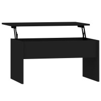 Produktbild för Soffbord svart 80x50,5x41,5 cm konstruerat trä
