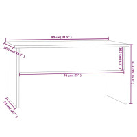Produktbild för Soffbord svart 80x50,5x41,5 cm konstruerat trä