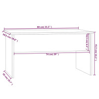 Produktbild för Soffbord brun ek 80x50,5x41,5 cm konstruerat trä