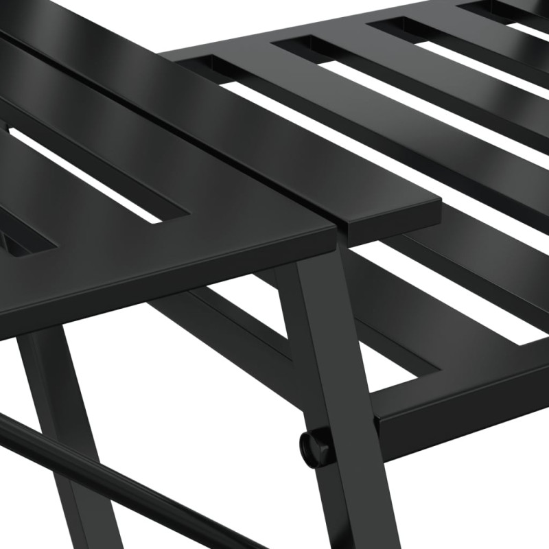 Produktbild för Trädgårdsbänk 2-sits 165 cm svart stål