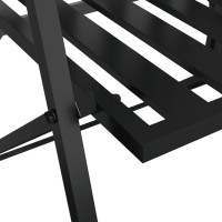Miniatyr av produktbild för Trädgårdsbänk 2-sits 137 cm svart stål