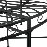 Miniatyr av produktbild för Rund trädbänk Ø160 cm svart stål