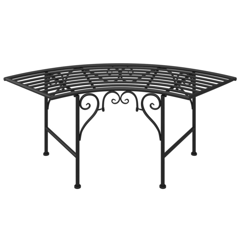 Produktbild för Trädbänk 113 cm svart stål