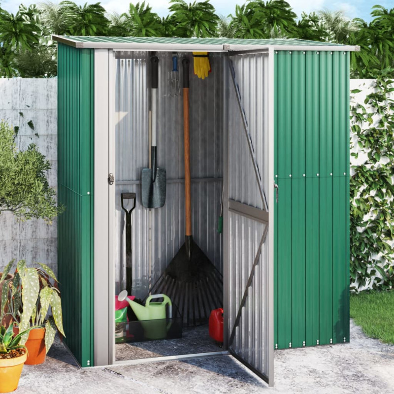 Produktbild för Trädgårdsskjul grön 180,5x97x209,5 cm galvaniserat stål