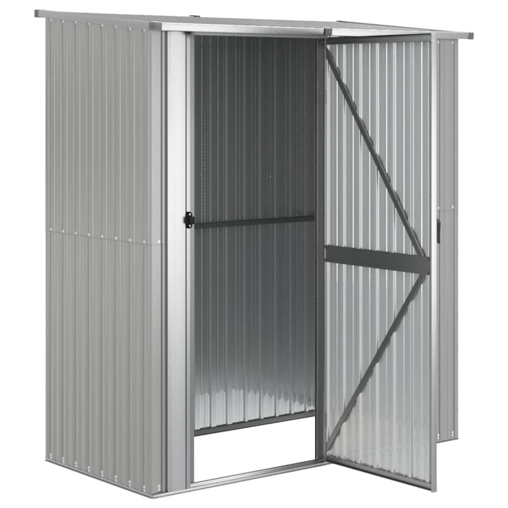 Produktbild för Trädgårdsskjul grå 180,5x97x209,5 cm galvaniserat stål