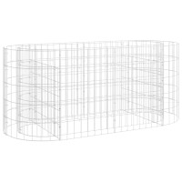 Produktbild för Planteringsgabion galvaniserat järn 120x50x50 cm