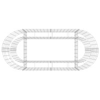 Produktbild för Planteringsgabion galvaniserat järn 120x50x50 cm