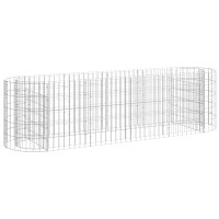 Produktbild för Planteringsgabion galvaniserat järn 190x50x50 cm