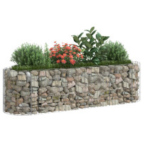 Produktbild för Planteringsgabion galvaniserat järn 190x50x50 cm