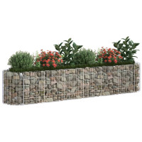 Produktbild för Planteringsgabion galvaniserat järn 260x50x50 cm