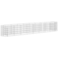 Produktbild för Planteringsgabion galvaniserat järn 330x50x50 cm