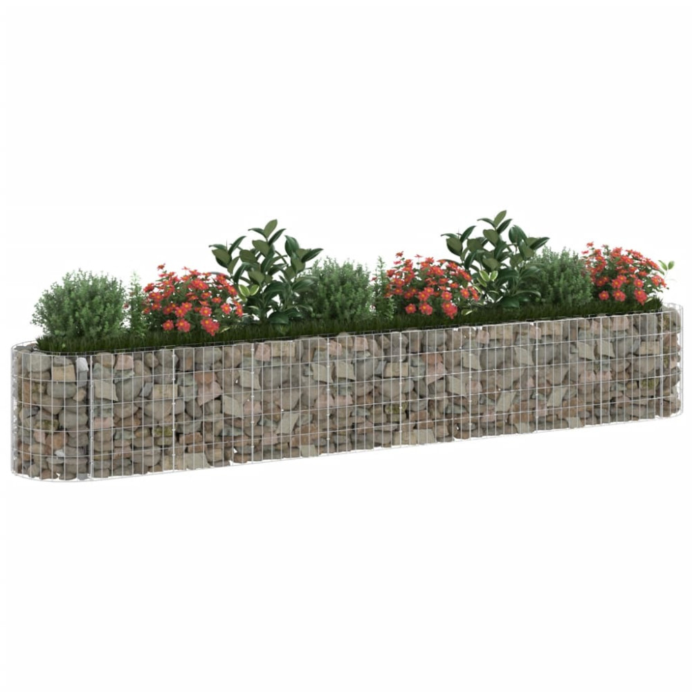 Produktbild för Planteringsgabion galvaniserat järn 330x50x50 cm