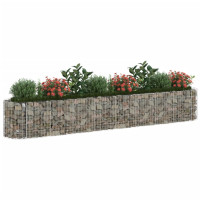 Produktbild för Planteringsgabion galvaniserat järn 330x50x50 cm