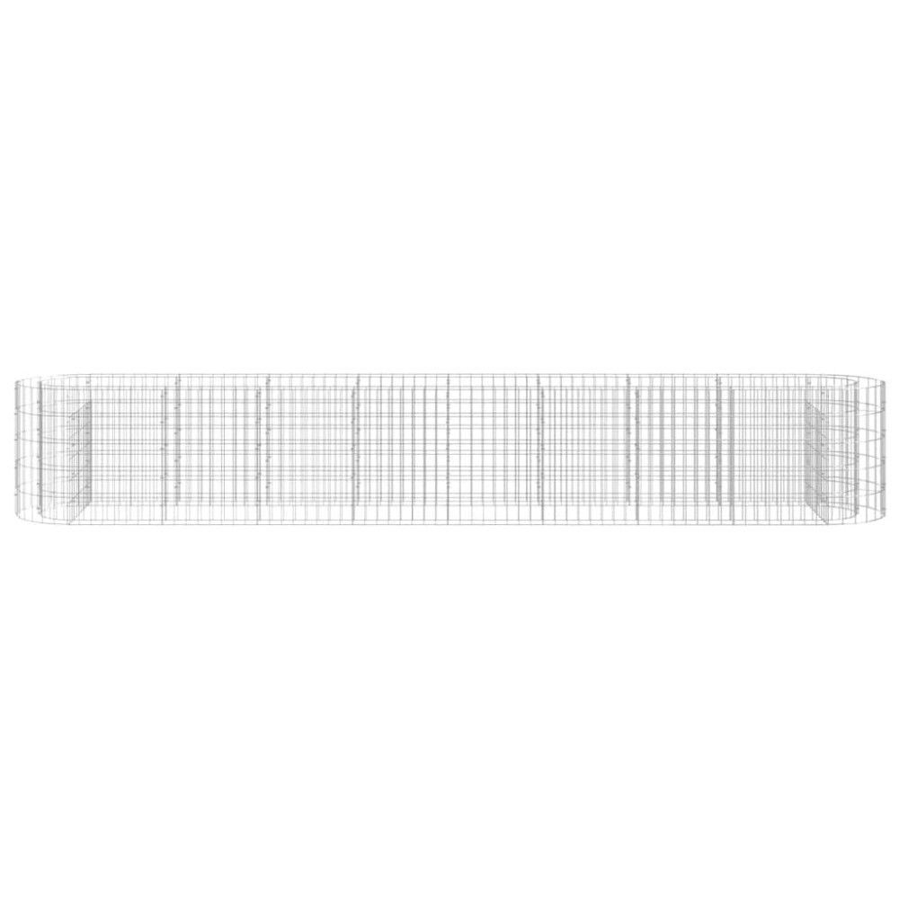 Produktbild för Planteringsgabion galvaniserat järn 330x50x50 cm
