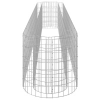 Produktbild för Planteringsgabion galvaniserat järn 330x50x50 cm