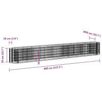 Produktbild för Planteringsgabion galvaniserat järn 400x50x50 cm