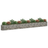 Produktbild för Planteringsgabion galvaniserat järn 540x50x50 cm