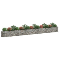 Produktbild för Planteringsgabion galvaniserat järn 610x50x50 cm