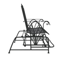 Produktbild för Gungbänk 2-sits 114 cm svart stål
