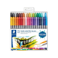 Produktbild för STAEDTLER - märkpenna med dubbel spets - blandfärger (paket om 72)