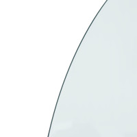 Produktbild för Glasskiva för öppen spis halvrund 800x500 mm