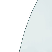 Produktbild för Glasskiva för öppen spis halvrund 800x600 mm
