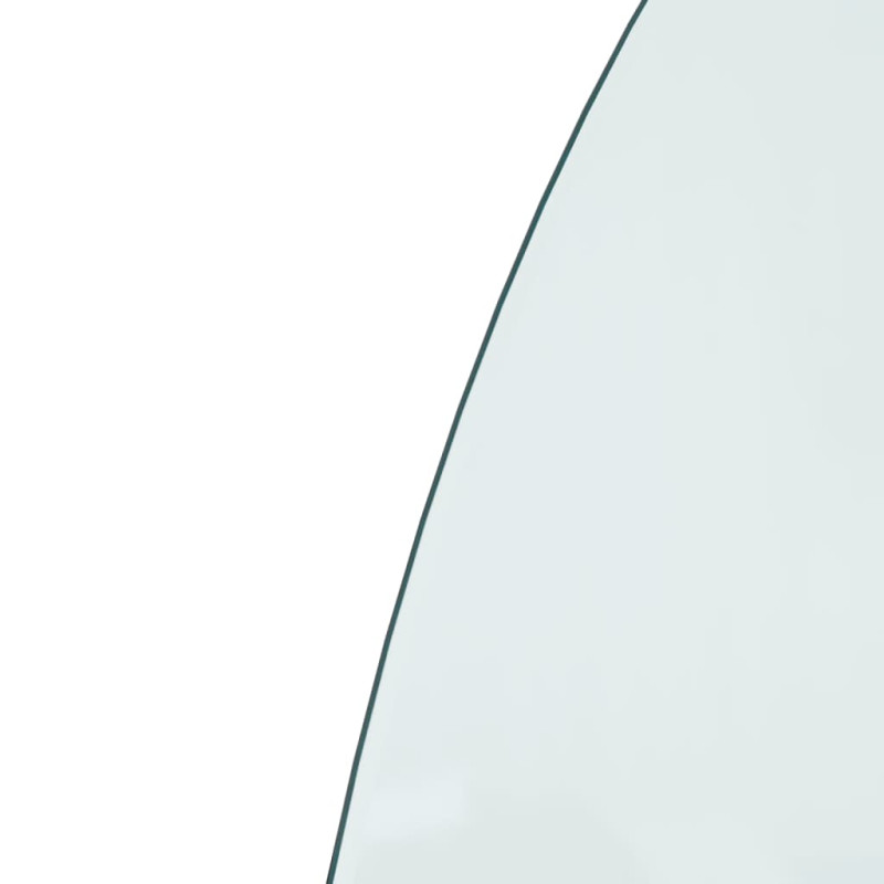 Produktbild för Glasskiva för öppen spis halvrund 800x600 mm