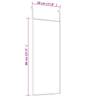 Produktbild för Dörrspegel svart 30x80 cm glas och aluminium