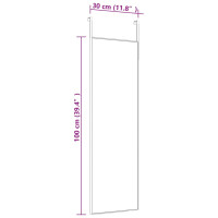 Produktbild för Dörrspegel svart 30x100 cm glas och aluminium