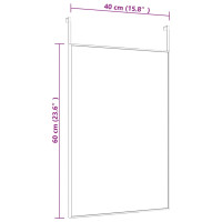 Produktbild för Dörrspegel svart 40x60 cm glas och aluminium