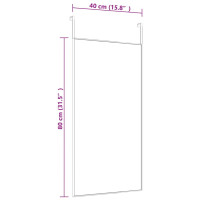 Produktbild för Dörrspegel svart 40x80 cm glas och aluminium