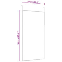 Produktbild för Dörrspegel svart 50x100 cm glas och aluminium