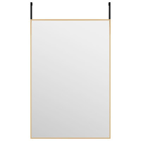 Produktbild för Dörrspegel guld 40x60 cm glas och aluminium
